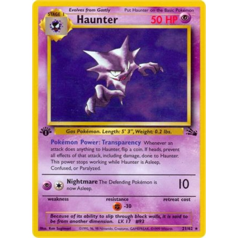 Haunter (21) 021/62  - Unlimited Fossil - Rare