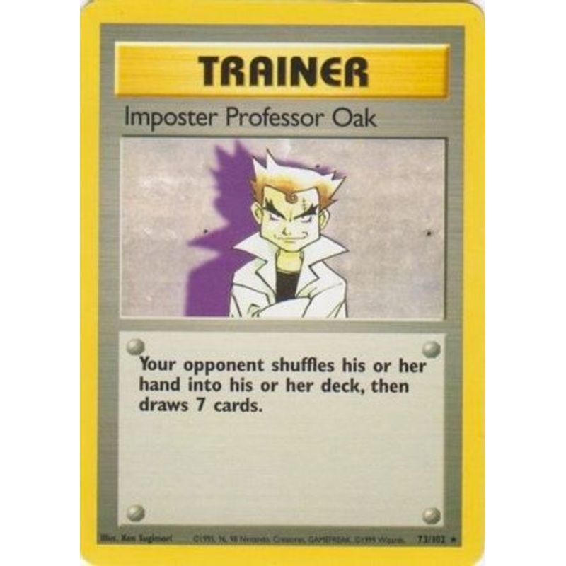 Imposter Professor Oak 073/102  Base Set - Rare
