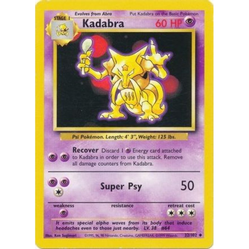 Kadabra 032/102  Base Set - Uncommon