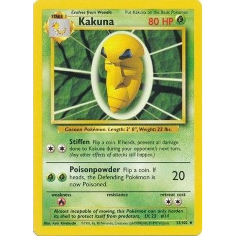 Kakuna 033/102  Base Set - Uncommon