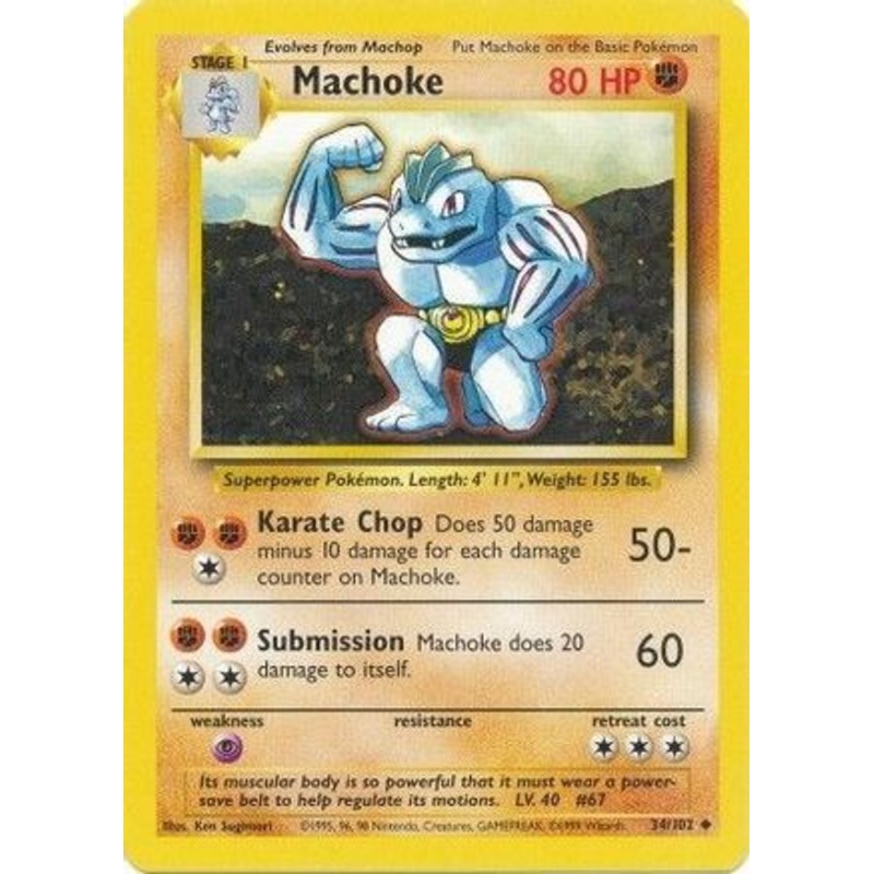 Machoke 034/102  Base Set - Uncommon