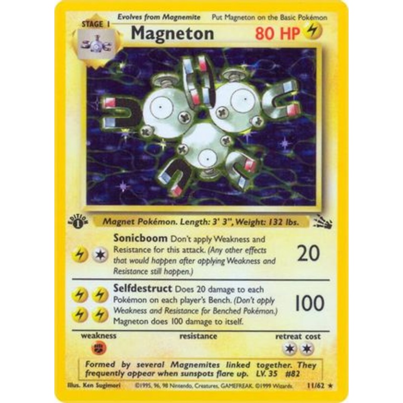 Magneton (11) 011/62  - Unlimited Holofoil Fossil - Holo Rare