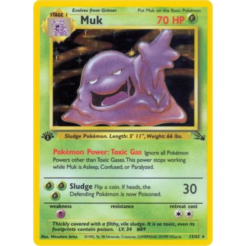 Muk (13) 013/62  - Unlimited Holofoil Fossil - Holo Rare