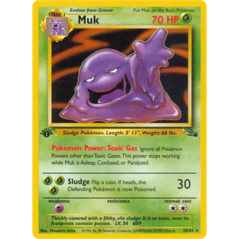 Muk (28) 028/62  - 1st Edition Fossil - Rare