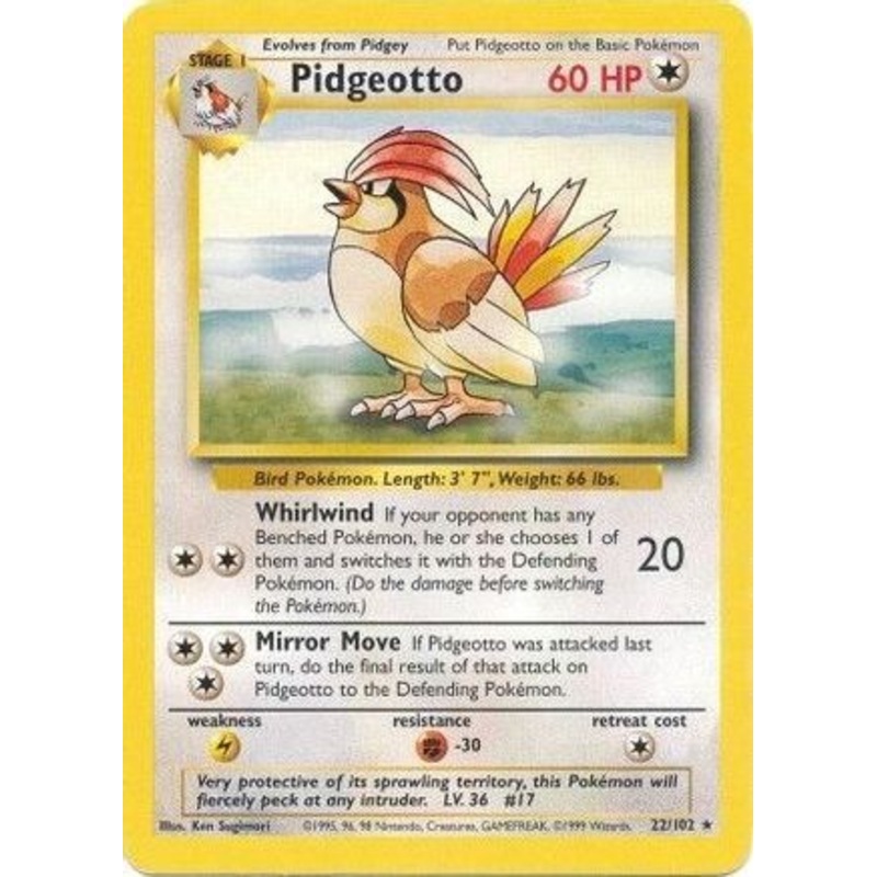 Pidgeotto 022/102  Base Set - Rare
