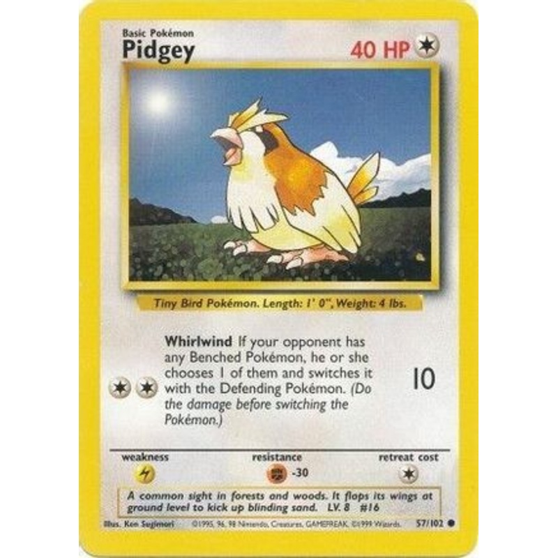 Pidgey 057/102  Base Set - Common