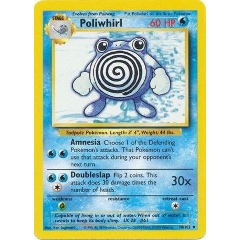 Poliwhirl 038/102  Base Set - Uncommon
