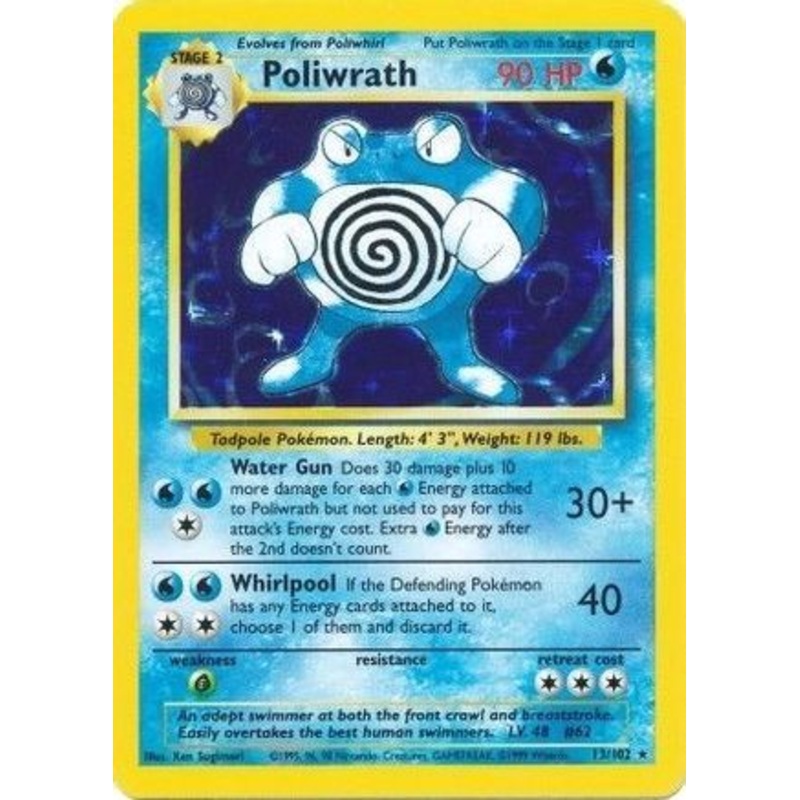 Poliwrath 013/102  - Holofoil Base Set - Holo Rare