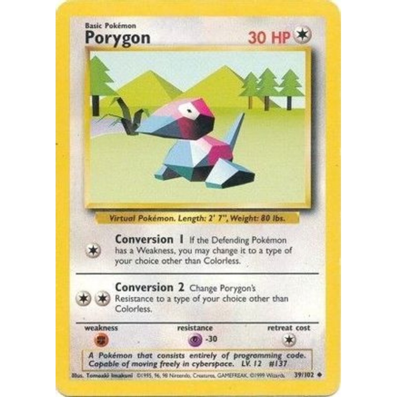 Porygon 039/102  Base Set - Uncommon