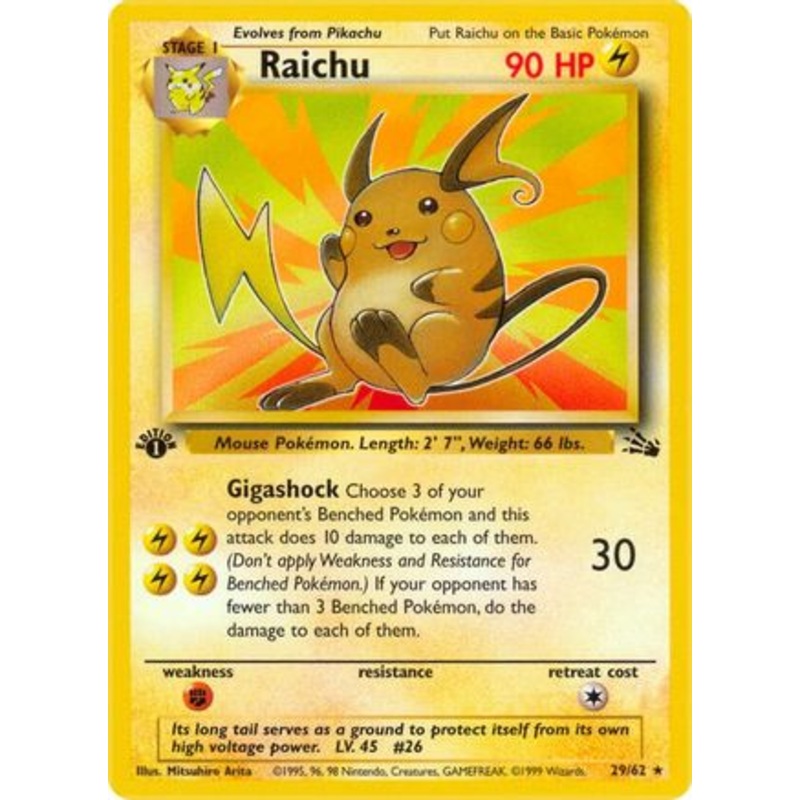 Raichu (29) 029/62  - Unlimited Fossil - Rare