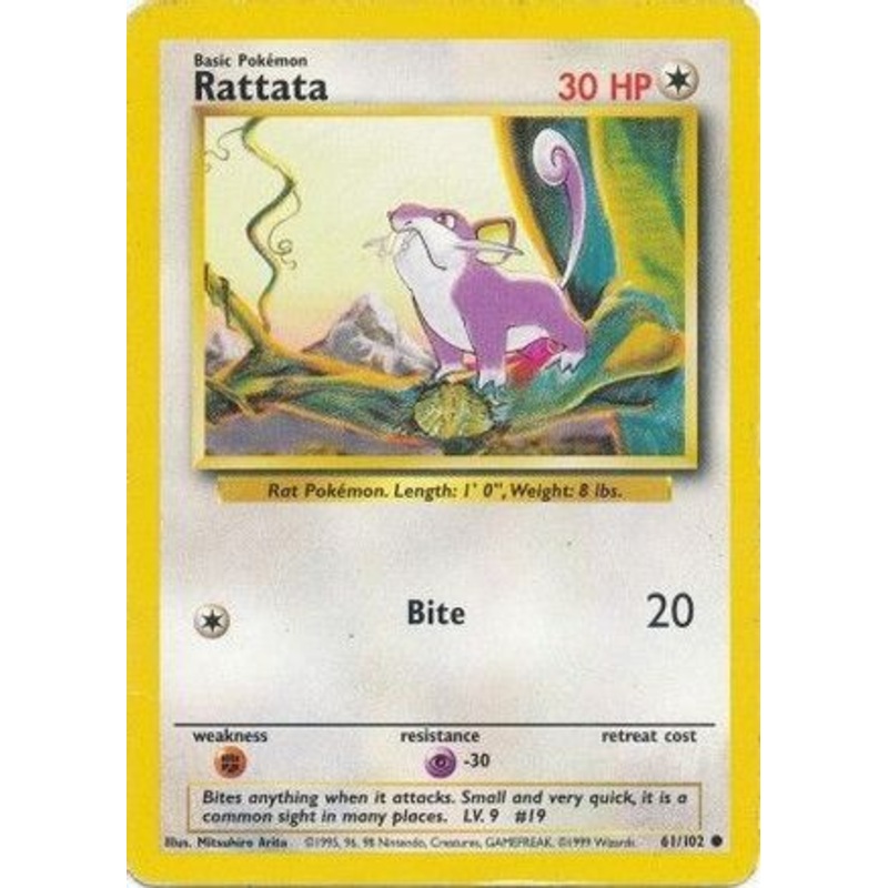 Rattata 061/102  Base Set - Common