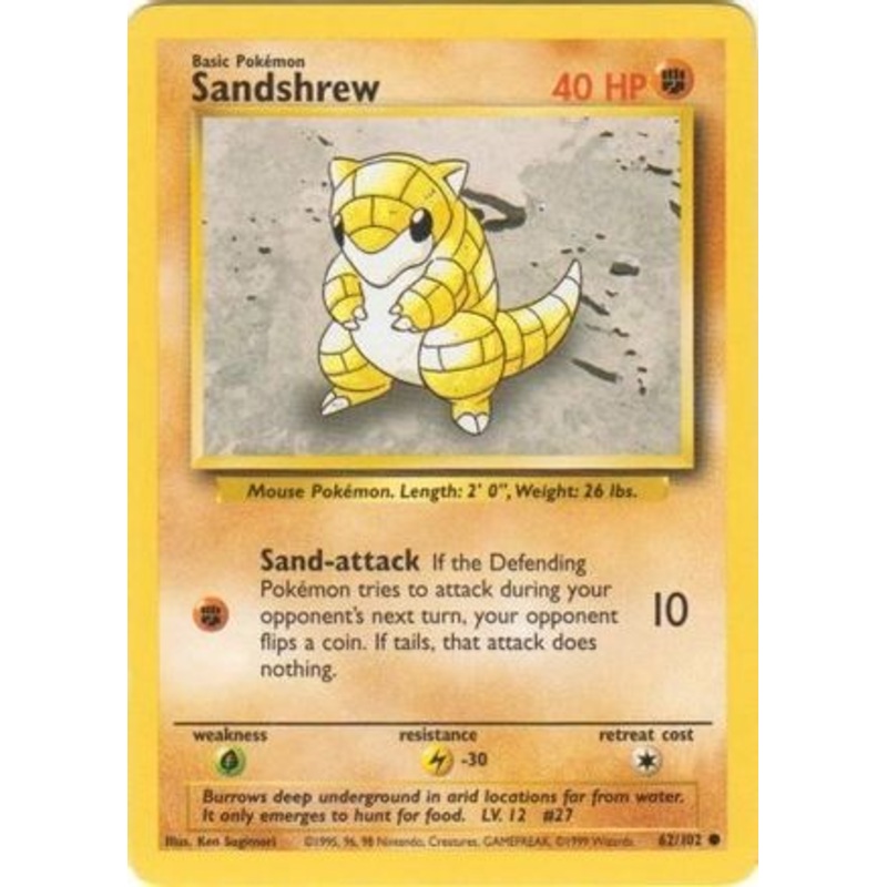 Sandshrew 062/102  Base Set - Common