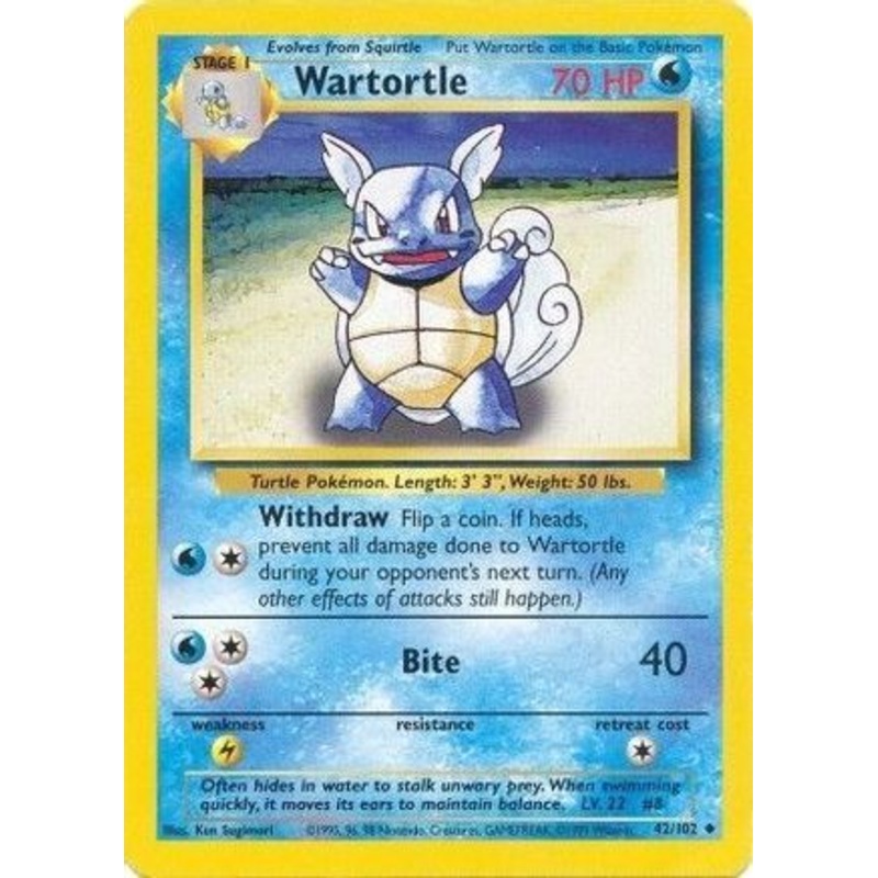 Wartortle 042/102  Base Set - Uncommon