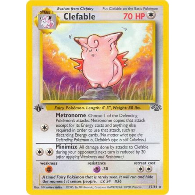 Clefable (17) 017/64  - 1st Edition Jungle - Rare