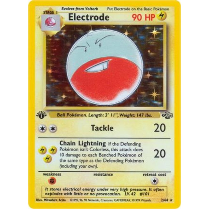 Electrode (2) 002/64  - 1st Edition Holofoil Jungle - Holo Rare
