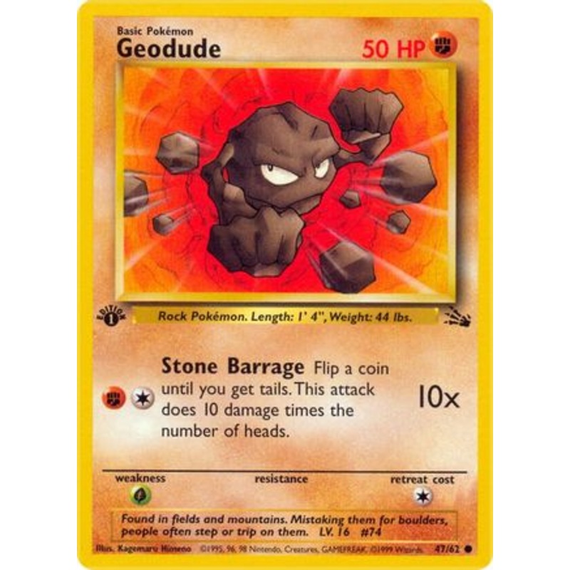 Geodude 047/62  - Unlimited Fossil - Common