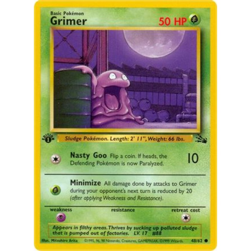 Grimer 048/62  - 1st Edition Fossil - Common