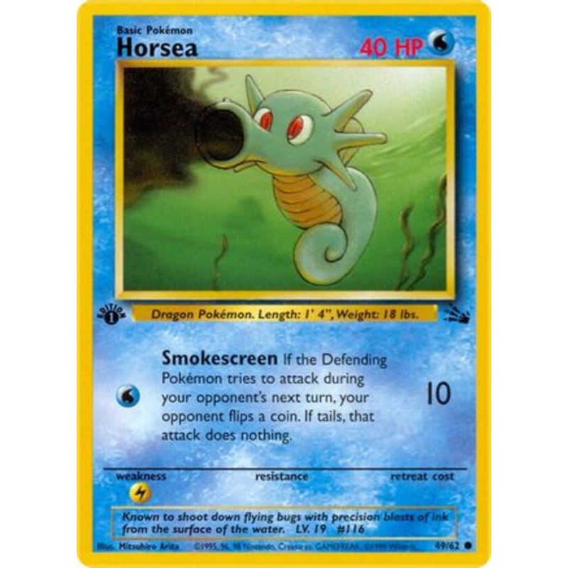 Horsea 049/62  - Unlimited Fossil - Common