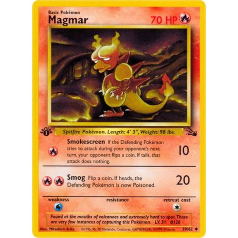 Magmar 039/62  - 1st Edition Fossil - Uncommon