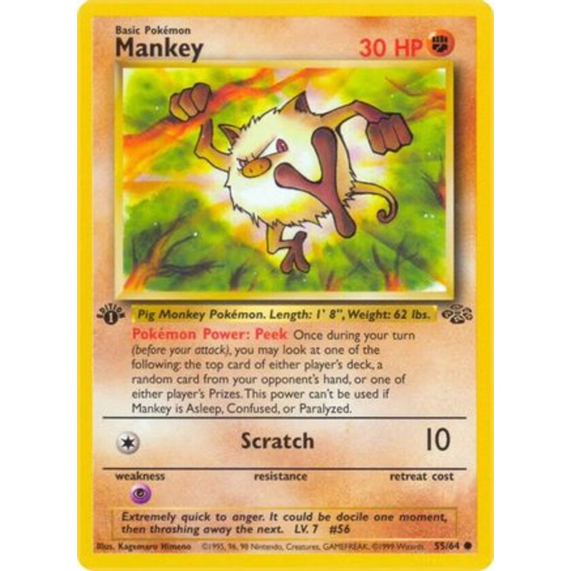 Mankey 055/64  - 1st Edition Jungle - Common