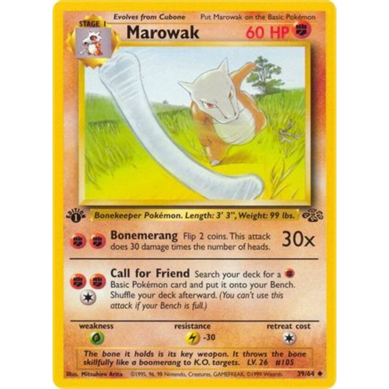 Marowak 039/64  - 1st Edition Jungle - Uncommon