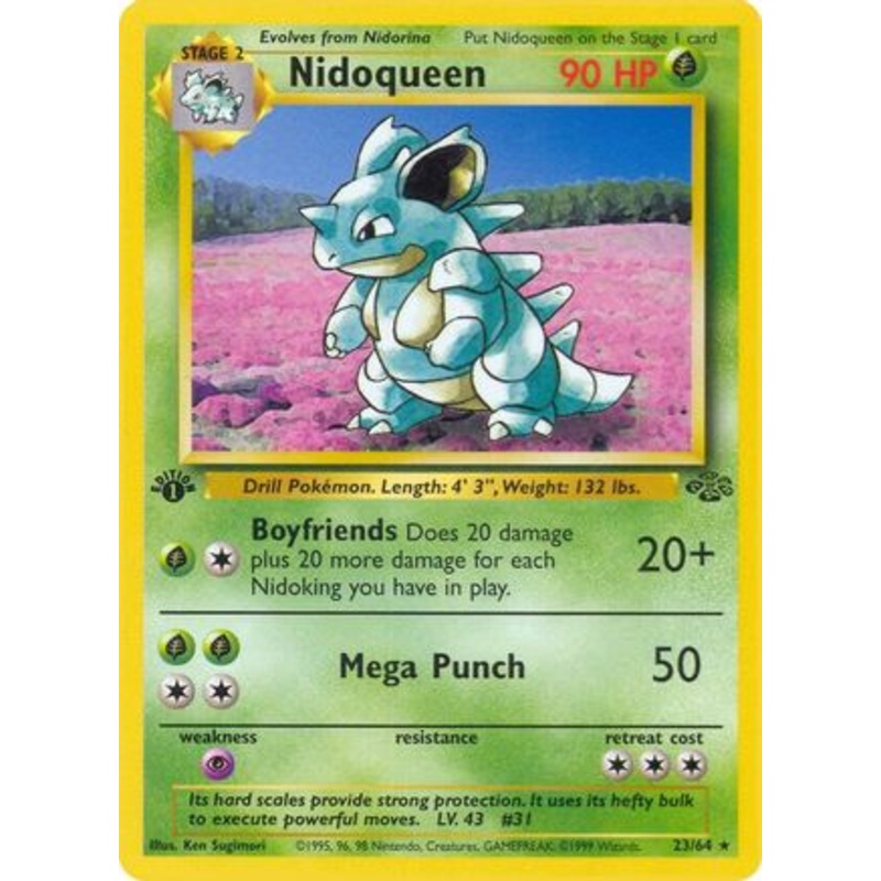 Nidoqueen (23) 023/64  - 1st Edition Jungle - Rare
