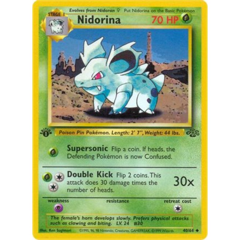 Nidorina 040/64  - 1st Edition Jungle - Uncommon