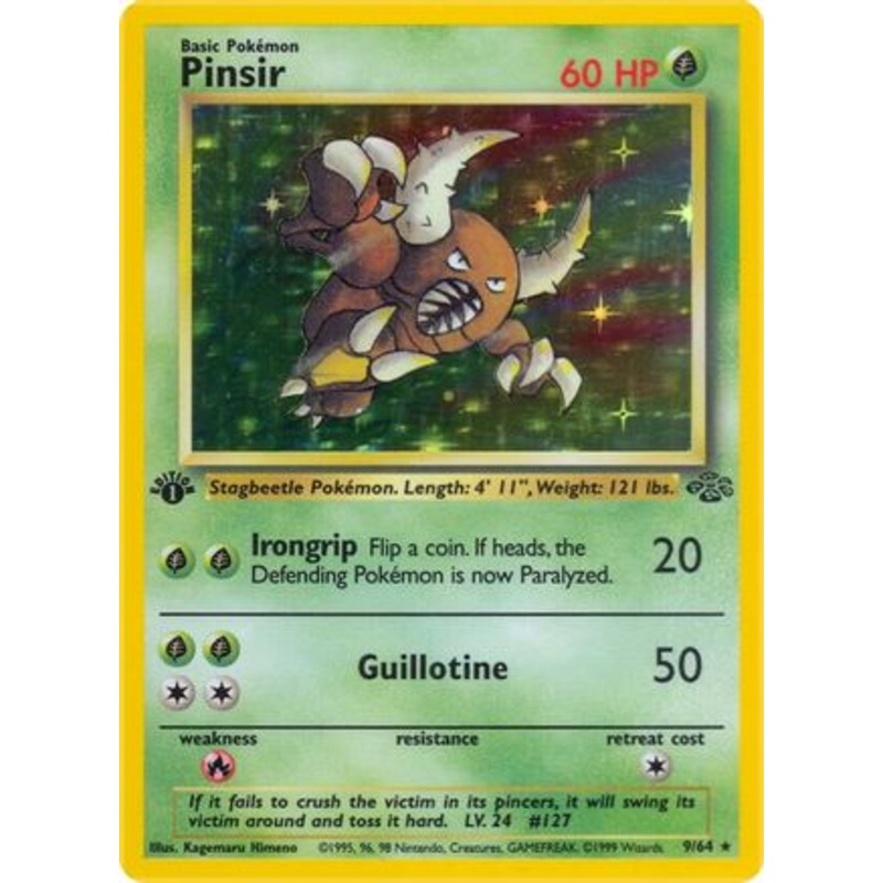 Pinsir (9) 009/64  - 1st Edition Holofoil Jungle - Holo Rare