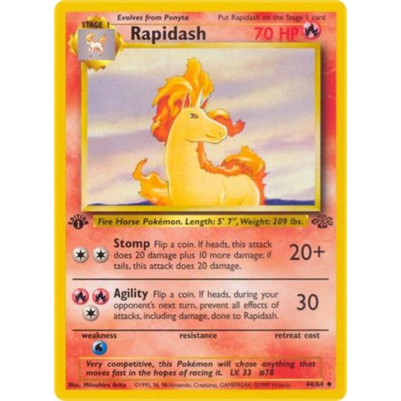 Rapidash 044/64  - 1st Edition Jungle - Uncommon