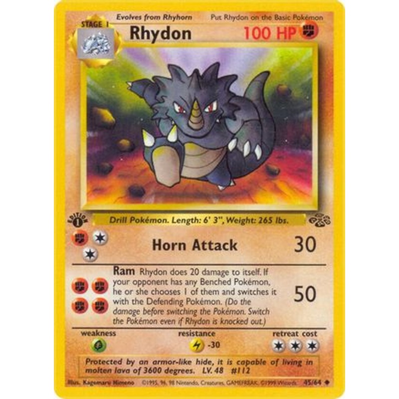 Rhydon 045/64  - 1st Edition Jungle - Uncommon