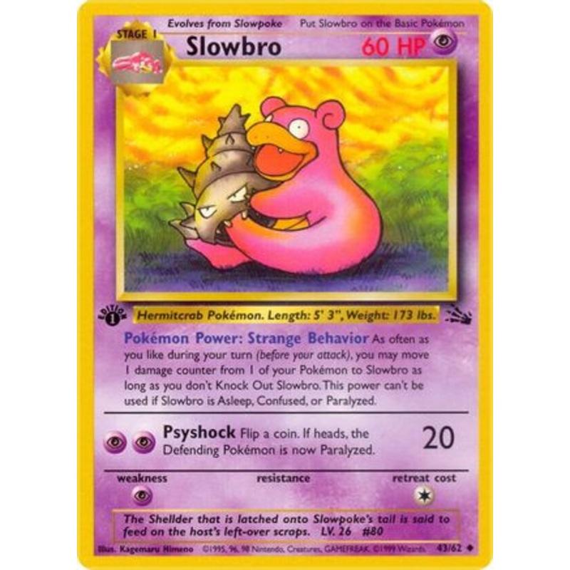 Slowbro 043/62  - 1st Edition Fossil - Uncommon