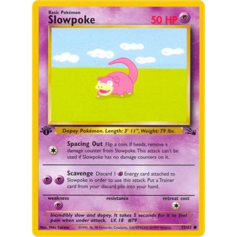 Slowpoke 055/62  - Unlimited Fossil - Common