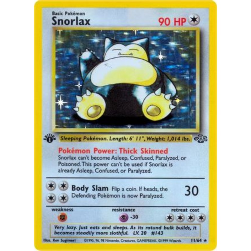 Snorlax (11) 011/64  - Unlimited Holofoil Jungle - Holo Rare
