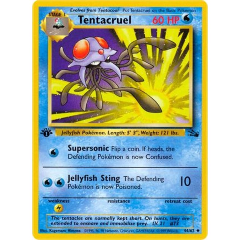 Tentacruel 044/62  - 1st Edition Fossil - Uncommon