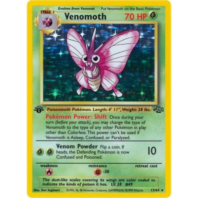 Venomoth (13) 013/64  - Unlimited Holofoil Jungle - Holo Rare