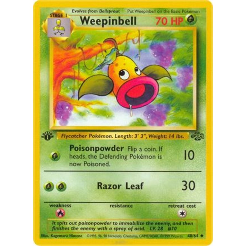 Weepinbell 048/64  - 1st Edition Jungle - Uncommon