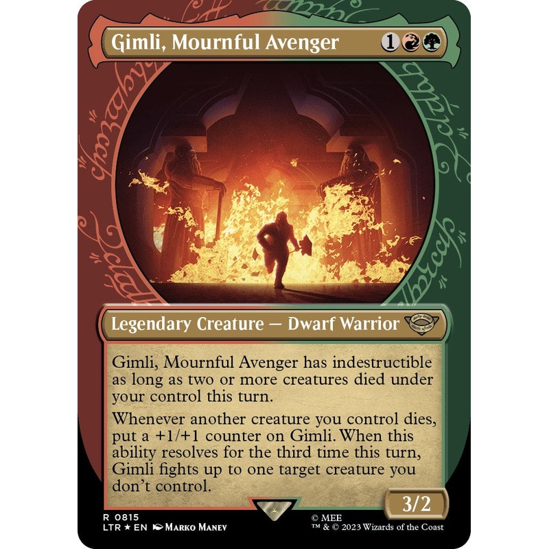 Gimli, Mournful Avenger (Showcase) (Surge Foil) [LTR - 815]