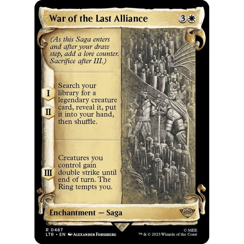 War of the Last Alliance (Showcase Scrolls) [LTR - 487]