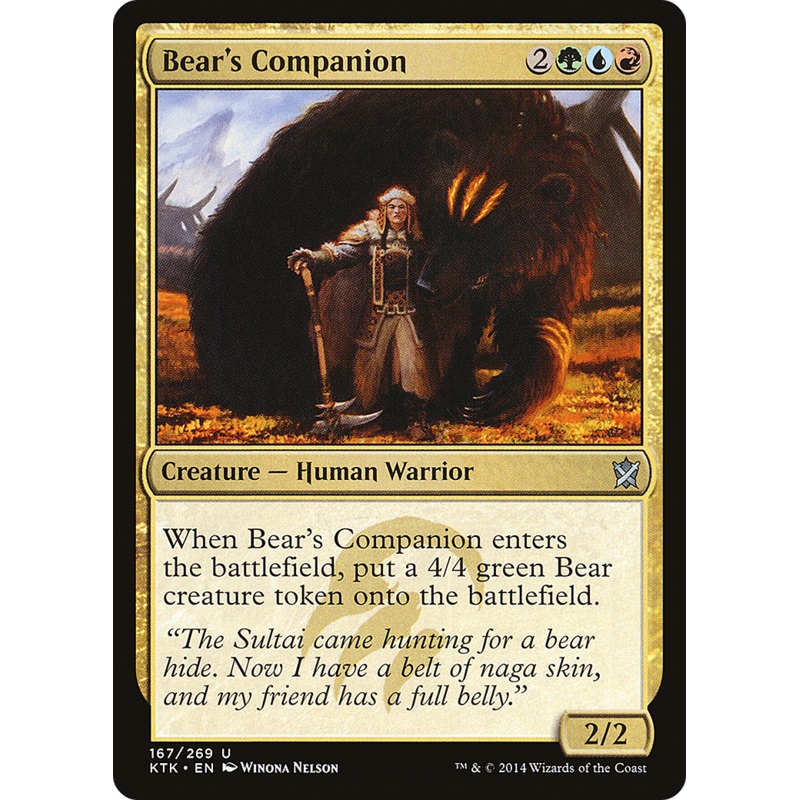 Bear's Companion (KTK-167) - Khans of Tarkir