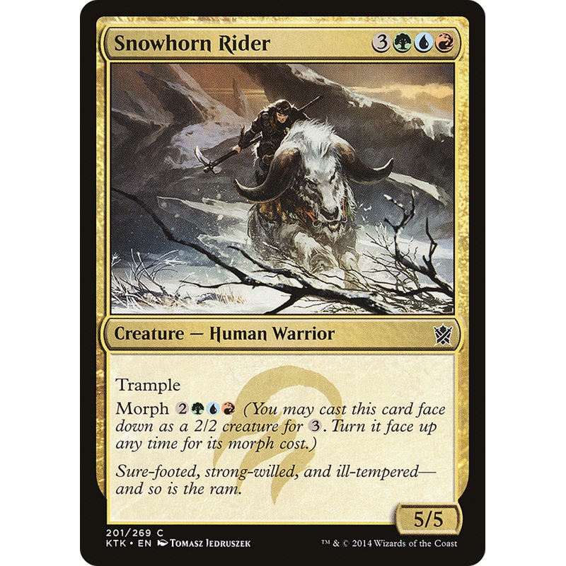 Snowhorn Rider (KTK-201) - Khans of Tarkir Foil