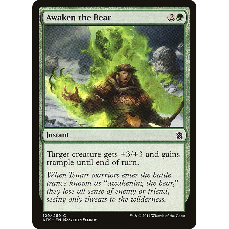 Awaken the Bear (KTK-129) - Khans of Tarkir Foil