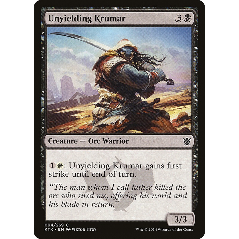 Unyielding Krumar (KTK-094) - Khans of Tarkir Foil