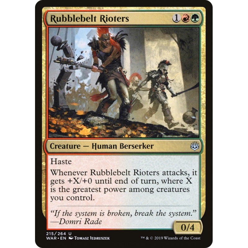 Rubblebelt Rioters (WAR-215) - War of the Spark Foil