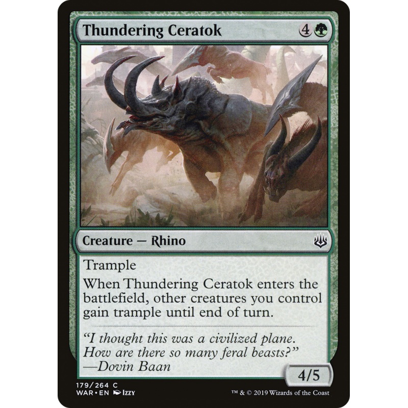 Thundering Ceratok (WAR-179) - War of the Spark