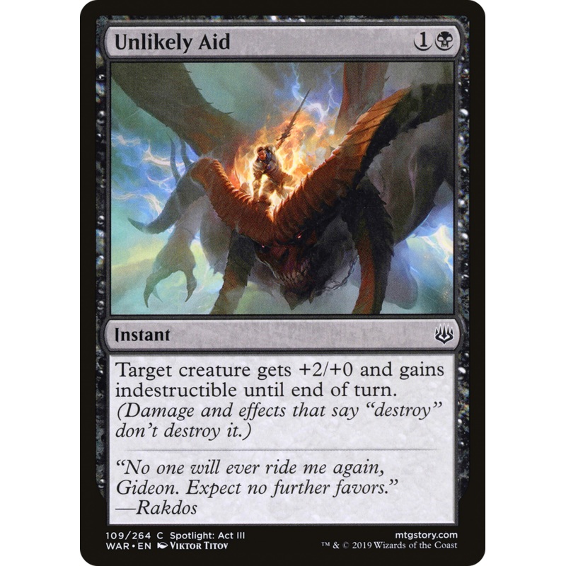 Unlikely Aid (WAR-109) - War of the Spark Foil