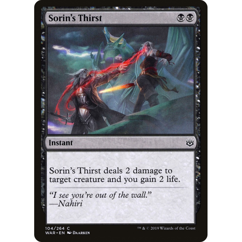 Sorin's Thirst (WAR-104) - War of the Spark Foil