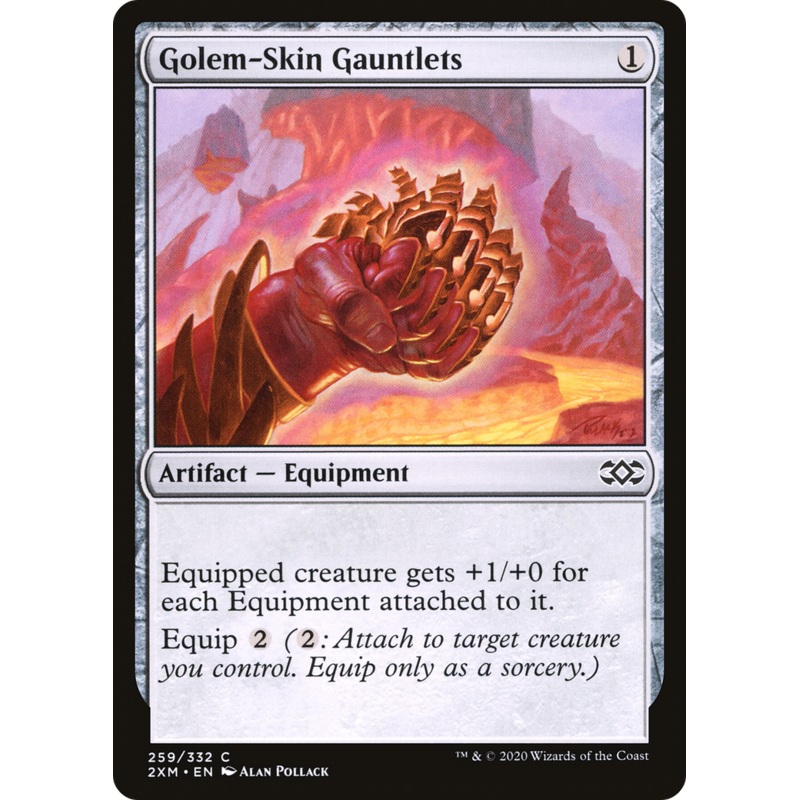 Golem-Skin Gauntlets (2XM-259) - Double Masters Foil