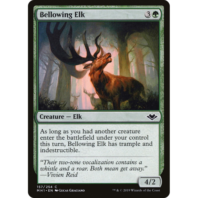 Bellowing Elk (MH1-157) - Modern Horizons Foil