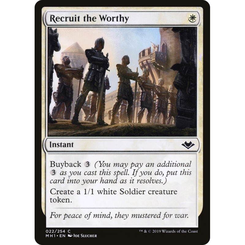 Recruit the Worthy (MH1-022) - Modern Horizons Foil