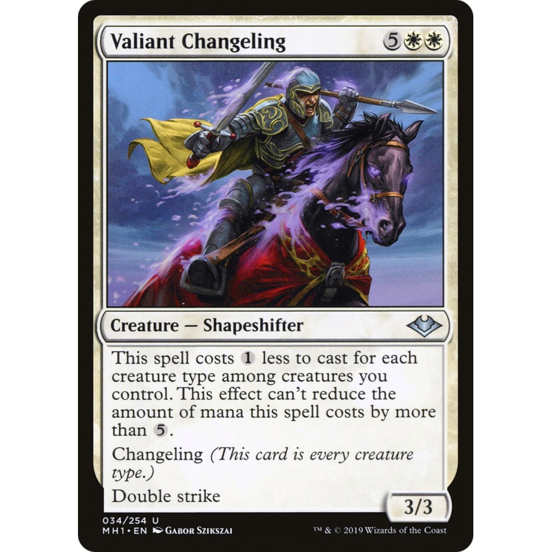 Valiant Changeling (MH1-034) - Modern Horizons Foil